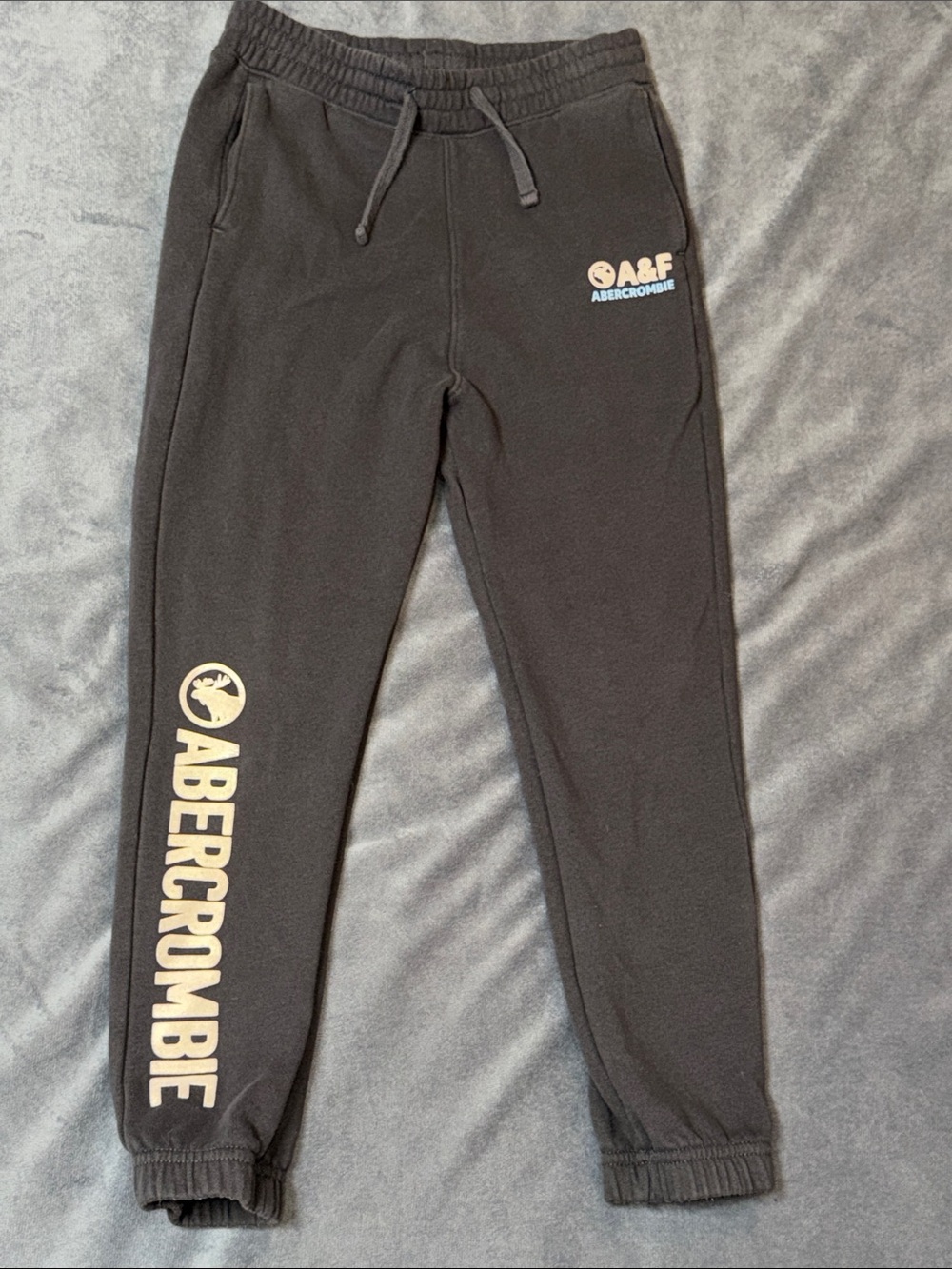 Abercrombie & Fitch Kids Grey Joggers with Cream Logo